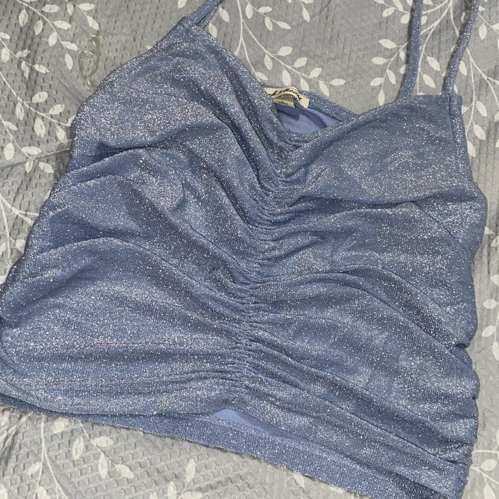 Rainbow Gray Ruched Camisole Top